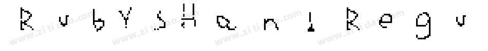 RubysHand Regular字体转换